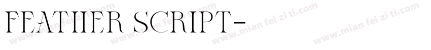 feather script字体转换